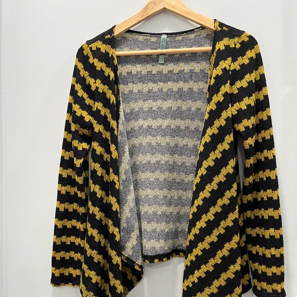 Modcloth Black & Goldenrod Cardigan - Picture 1 of 5